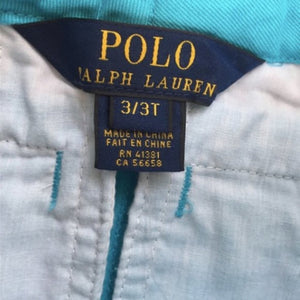 Ralph Lauren Blue Cotton Chino Shorts 2T