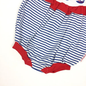 Vintage Health-tex Nautical Sailboat Romper 12 Months USA NWT