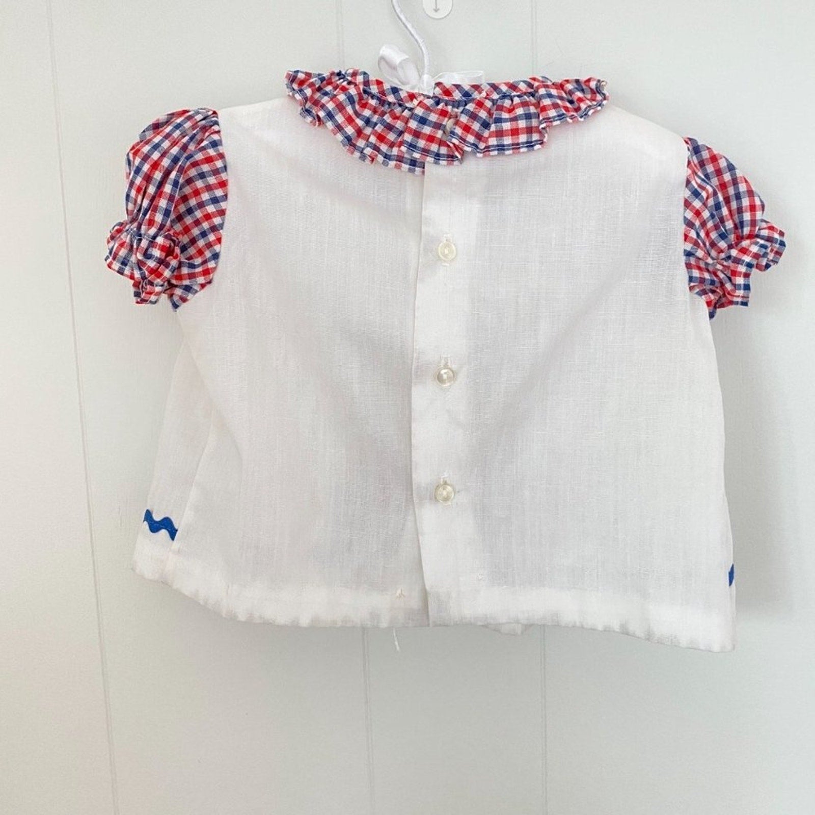 Vintage 70s Girls Two Piece Plaid Set 18 Months