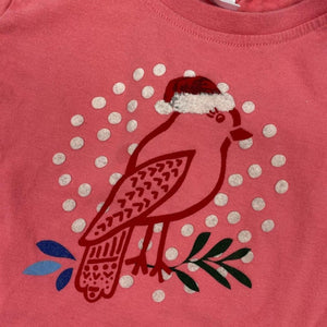 Hanna Andersson Girls Pink Bird Tee 120 cm 6-7