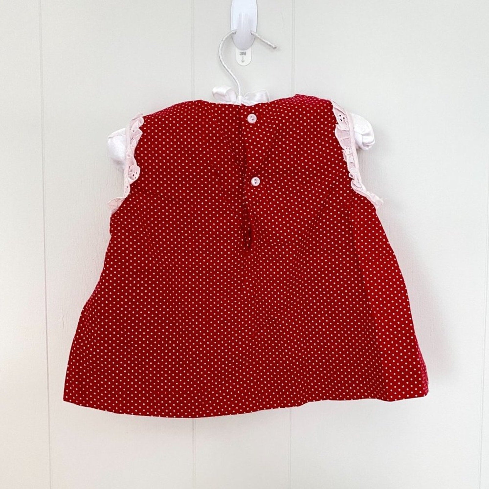 Vintage Nannekins Red Polka Dot Kangaroo Top