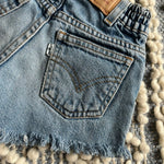 Load image into Gallery viewer, Vintage Levi's 566 Loose Fit Cut Off BLue Jean Shorts Toddler Girl 4T
