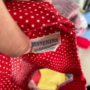 Vintage Nannekins Red Polka Dot Kangaroo Top