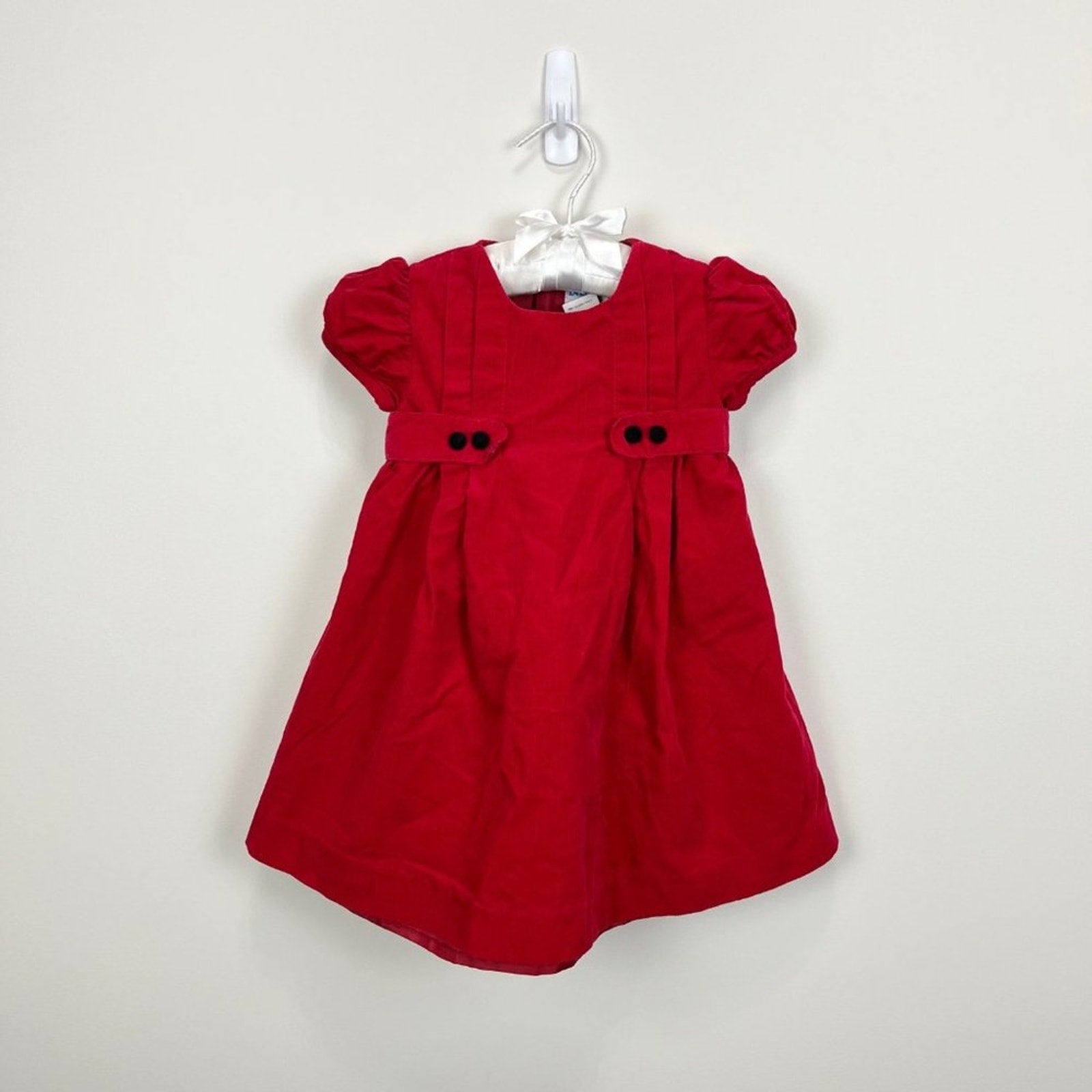 Luli & Me Girls Red Corduroy Dress 18 Months