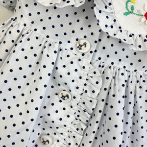 Vintage Sikaffy Polka Dot Dress 6 Months