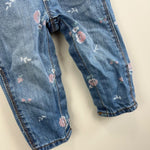 Load image into Gallery viewer, OshKosh B'gosh Blue Floral Overalls 6-9 Months
