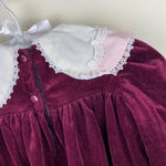 Load image into Gallery viewer, Vintage Youngland Raspberry Red Velvet Dress 18 Months
