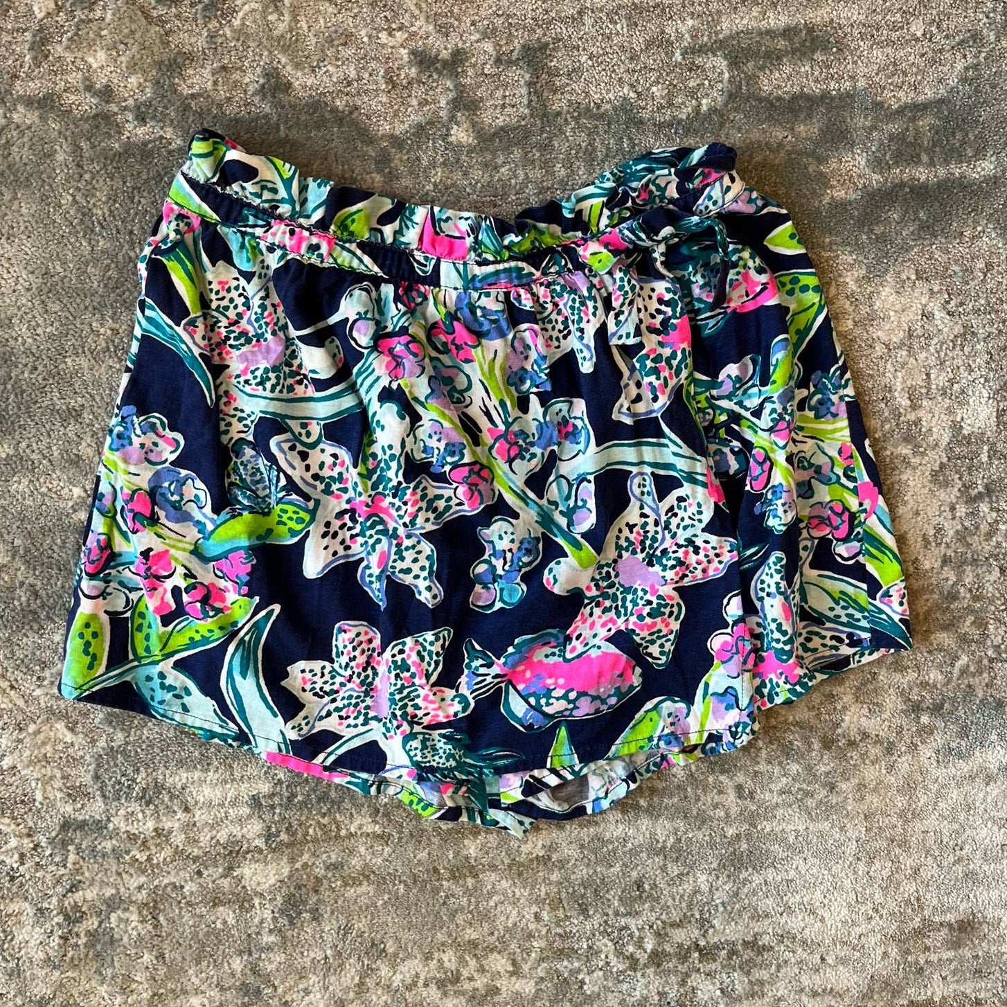 Lilly Pulitzer Girls Karla Skort Bright Navy Sway This Way L 8-10