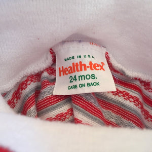 Vintage Healthtex Red and White Striped Turtleneck 24 Months USA