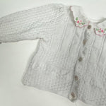 Load image into Gallery viewer, Vintage Girls White Cardigan Sweater 3-6 Months
