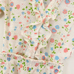 Load image into Gallery viewer, Vintage Carter's White Floral Pajama Set 1 Year
