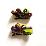 Load image into Gallery viewer, Little Girls Halloween Ribbon Hair Bows
