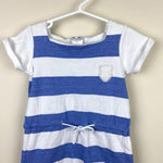 Load image into Gallery viewer, Jacadi Paris Girls Blue &amp; White Striped Dress 4T
