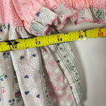Load image into Gallery viewer, Vintage Girls Pink Gray Floral Tiered Dress
