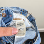 Load image into Gallery viewer, OshKosh B'gosh Blue Floral Overalls 6-9 Months
