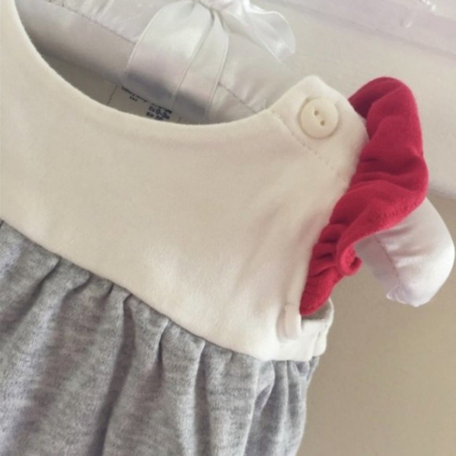 Baby Gap Red, White & Grey Romper 0-3 Months