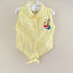 Load image into Gallery viewer, Vintage Looney Tunes Yellow Eyelet Top 3T
