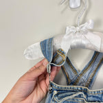 Load image into Gallery viewer, Vintage Hopscotch Blue Jean Overalls 12 Months
