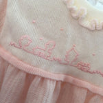 Load image into Gallery viewer, Vintage Friemanit Pink White Sweater Dress 6-9 Months
