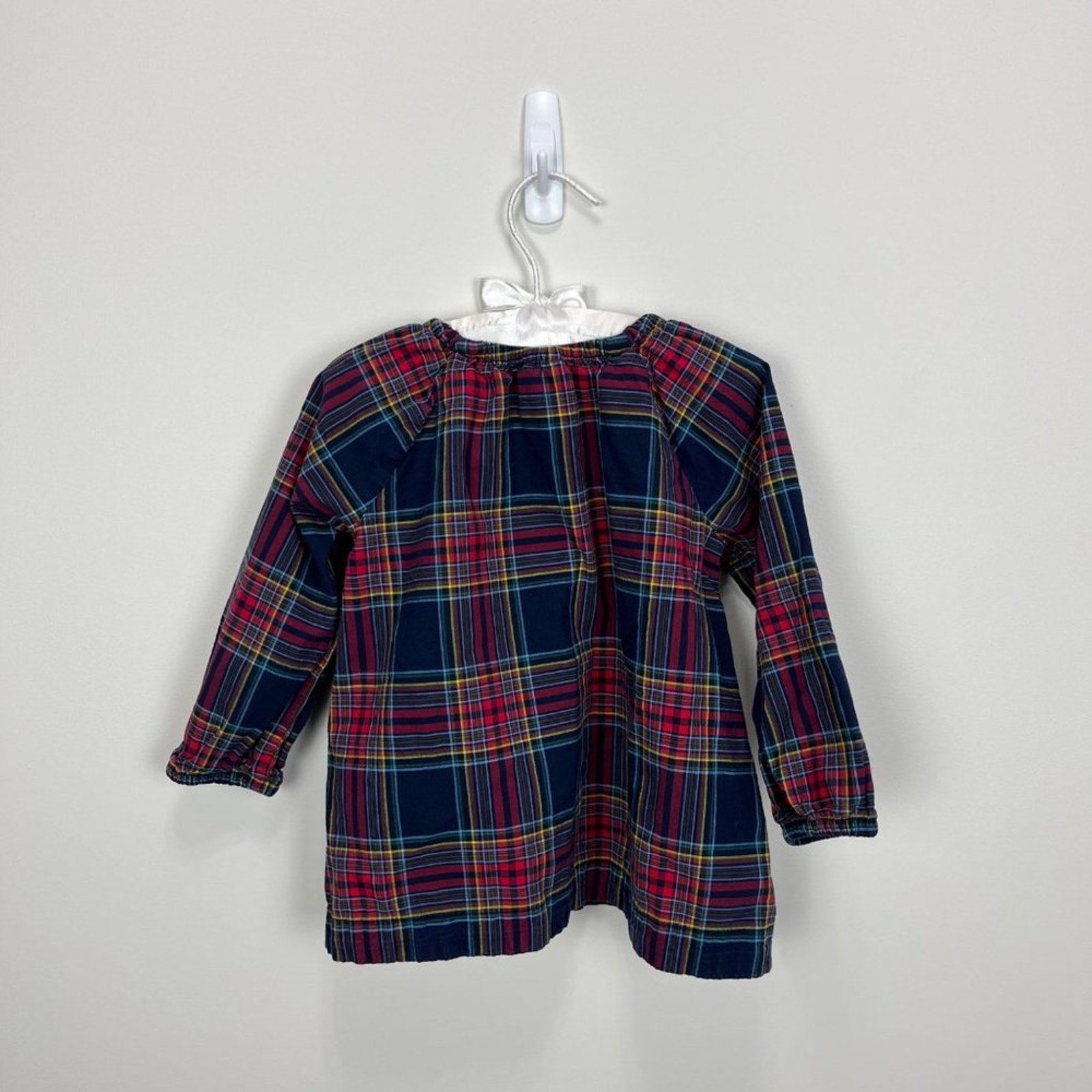 Hanna Andersson Girls Long Sleeve Plaid Top 85 cm (2T)