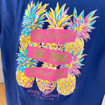 Load image into Gallery viewer, Simply Southern Pineapple Tee Girls Medium
