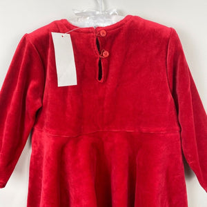 Vintage 90s Gap Red Velour Dress 18-24 Months NWT