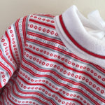 Load image into Gallery viewer, Vintage Healthtex Red and White Striped Turtleneck 24 Months USA
