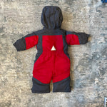 Load image into Gallery viewer, L.L. Bean Red &amp; Gray Cold Buster Snow Suit 6-12 Months
