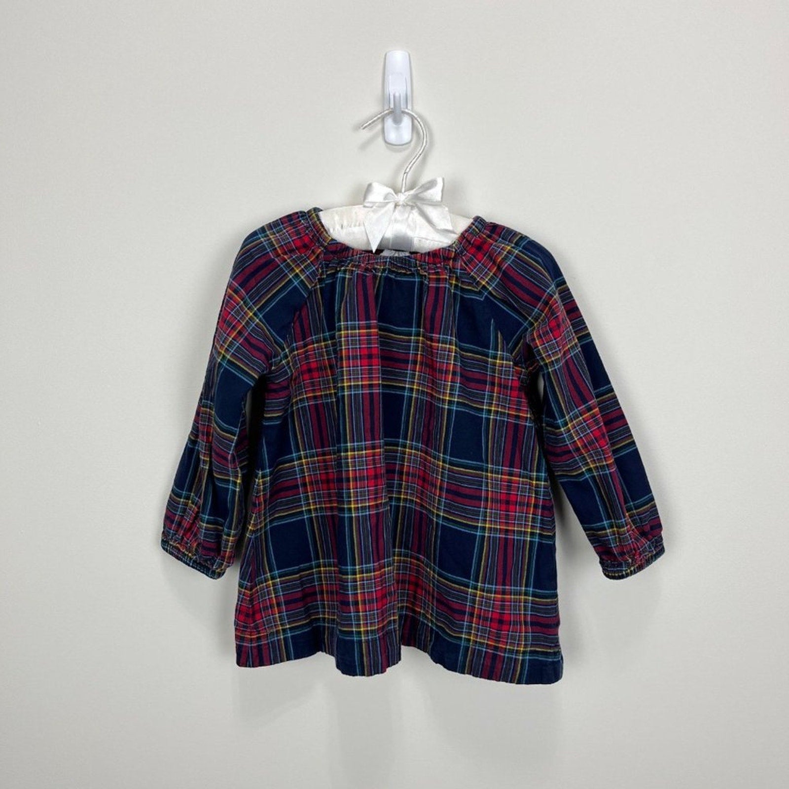 Hanna Andersson Girls Long Sleeve Plaid Top 85 cm (2T)