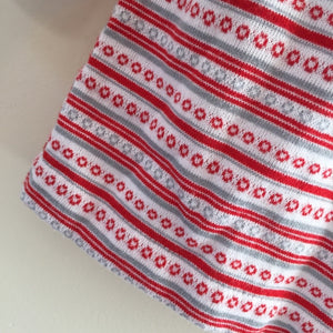 Vintage Healthtex Red and White Striped Turtleneck 24 Months USA