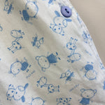 Load image into Gallery viewer, Sarah Louise England White Blue Animal Print Overalls Set 18 Months NWT
