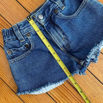 Load image into Gallery viewer, Vintage Levi's 566 Loose Fit Cut Off Blue Jean Shorts Toddler Girl 4T
