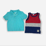 Load image into Gallery viewer, Toddler Boy Polo Shirt &amp; Tank Top Bundle 2T
