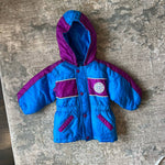 Load image into Gallery viewer, Vintage Skyline Hooded Winter Coat 18 Months
