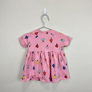 Hanna Andersson Girls Pink Peplum Flower Tee 110 cm (5T)