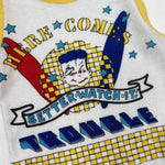 Load image into Gallery viewer, Vintage Bumpin Here Comes Trouble Tank 12 Months
