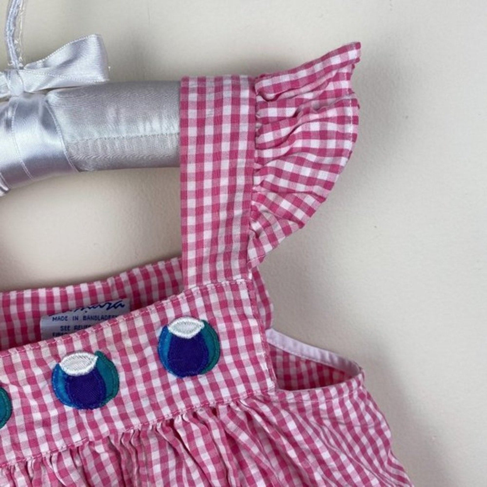 Vintage Samara Pink Gingham Seal Dress 24 Months