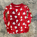 Load image into Gallery viewer, Hanna Andersson Red Snowman Pajamas 110 cm 5T
