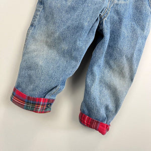 Vintage Hopscotch Blue Jean Overalls 12 Months