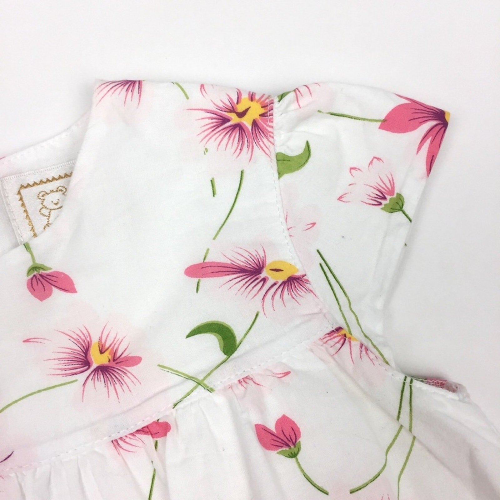 Emile et Rose White Pink Floral Dress 12 Months