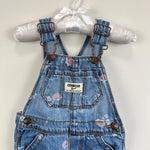 Load image into Gallery viewer, OshKosh B'gosh Blue Floral Overalls 6-9 Months
