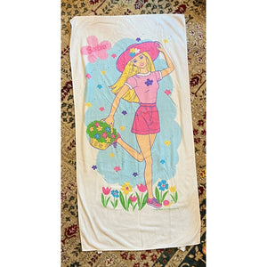 Vintage 90s Barbie Beach Towel