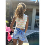 Load image into Gallery viewer, Vintage Levi's Cinched Waist Cut Off Pink Jean Shorts 6
