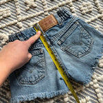 Load image into Gallery viewer, Vintage Levi's 566 Loose Fit Cut Off BLue Jean Shorts Toddler Girl 4T
