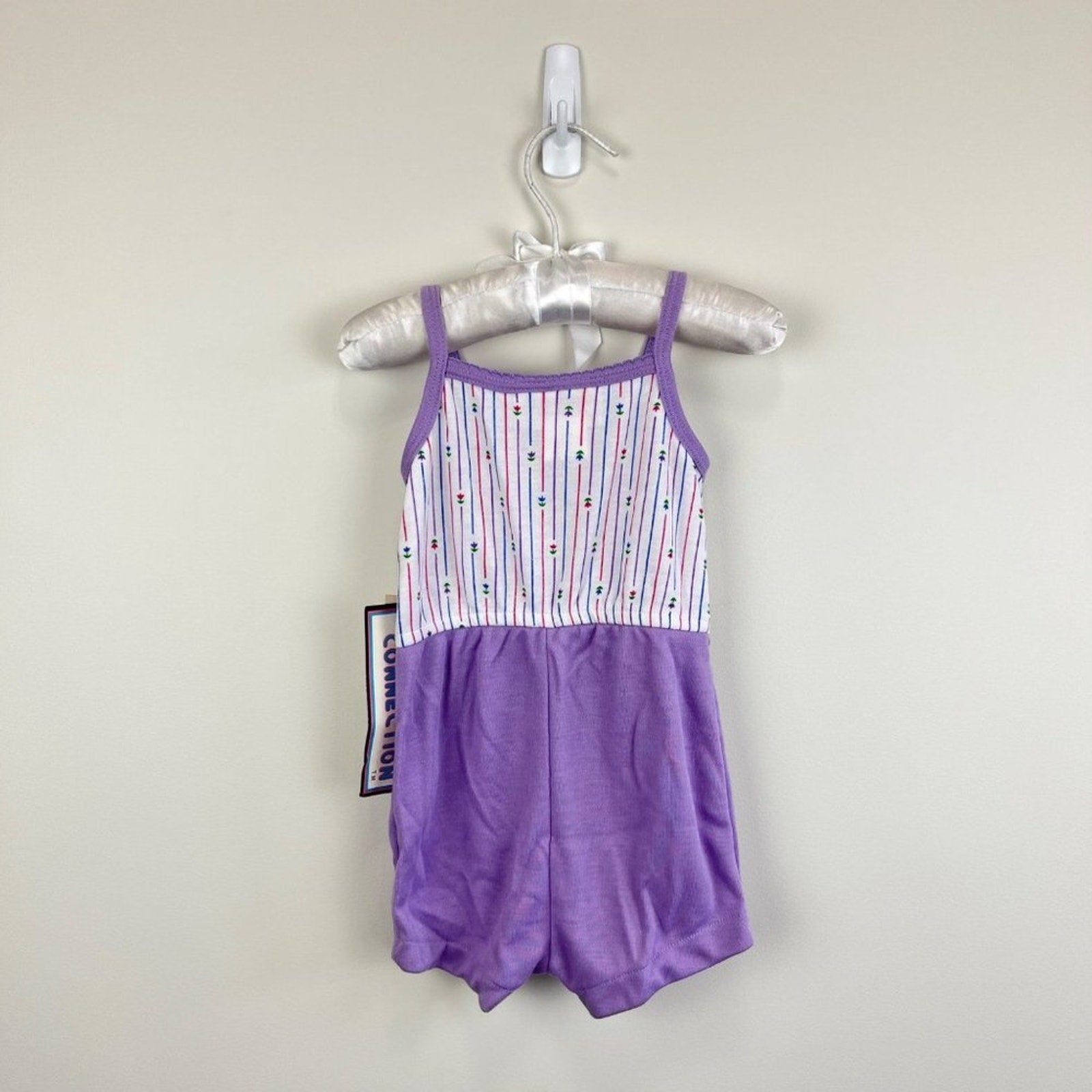 Vintage Rainbow Connection Purple Romper 12 Months NWT