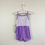 Load image into Gallery viewer, Vintage Rainbow Connection Purple Romper 12 Months NWT
