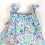 Load image into Gallery viewer, JoJo Maman Bebe Blue Flamingo Jumpsuit 0-3 Months
