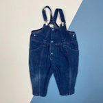 Load image into Gallery viewer, Vintage Premaman Pleated Clip Denim Overalls 6 Months
