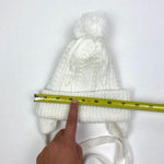 Load image into Gallery viewer, Just Friends Girls 90s Knit White Pom Pom Hat
