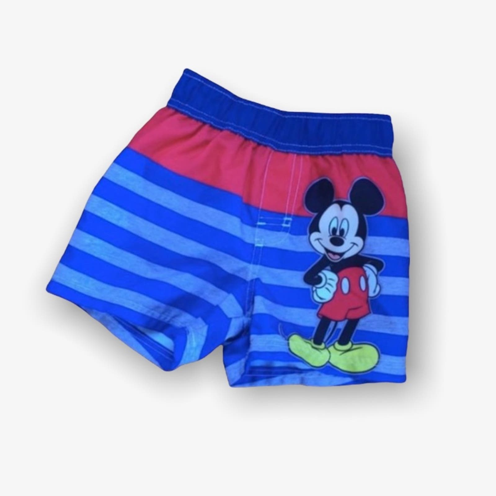 Mickey Mouse Blue Red Swim Trunks 12 Months